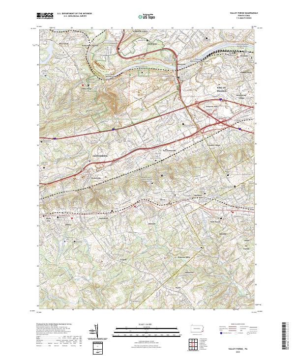 USGS Topographic Map – Valley Forge
