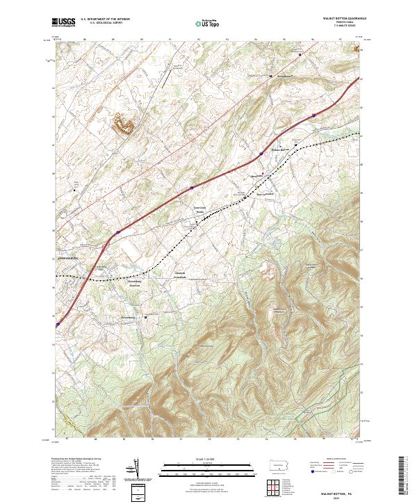 USGS Topographic Map – Walnut Bottom