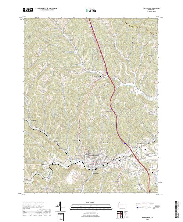 USGS Topographic Map – Waynesburg