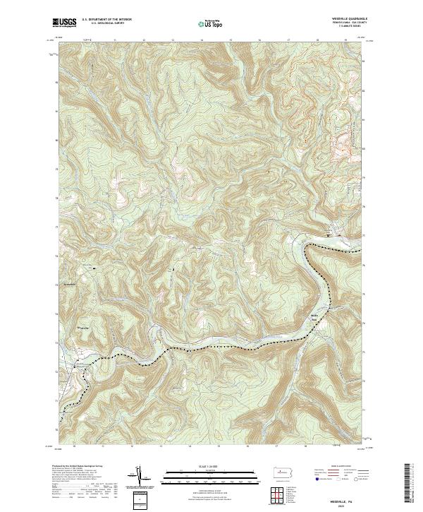 USGS Topographic Map – Weedville