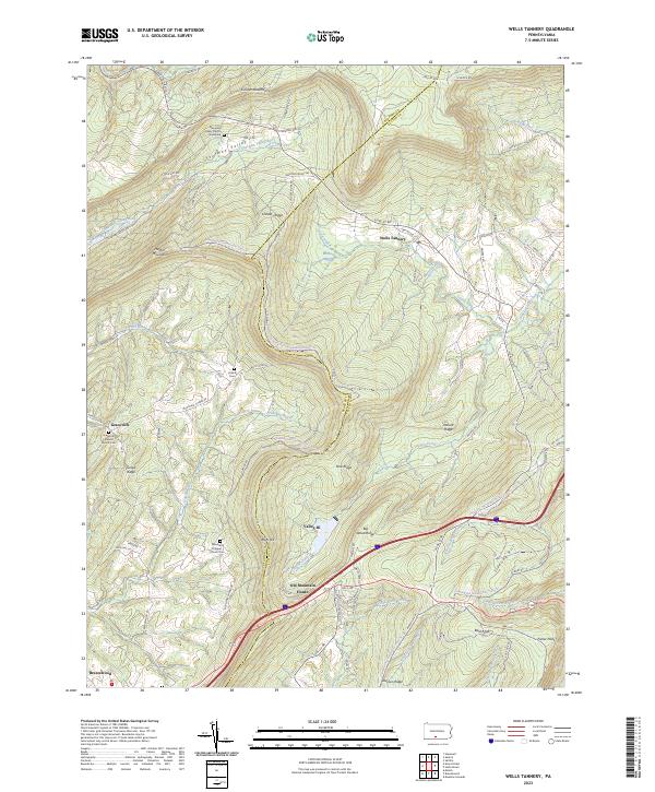 USGS Topographic Map – Wells Tannery