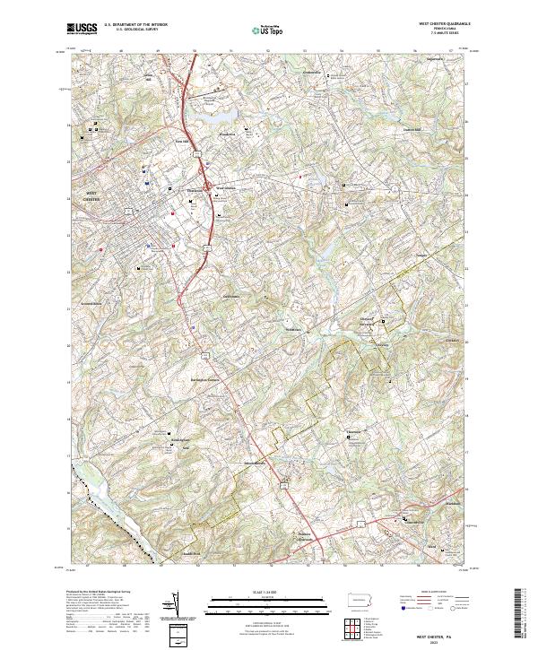 USGS Topographic Map – West Chester
