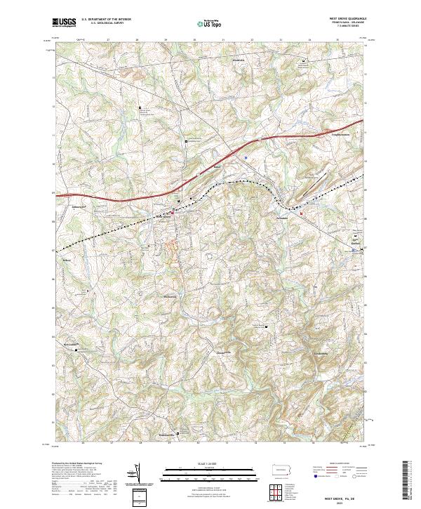 USGS Topographic Map – West Grove