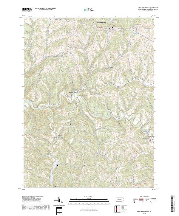 USGS Topographic Map – West Middletown