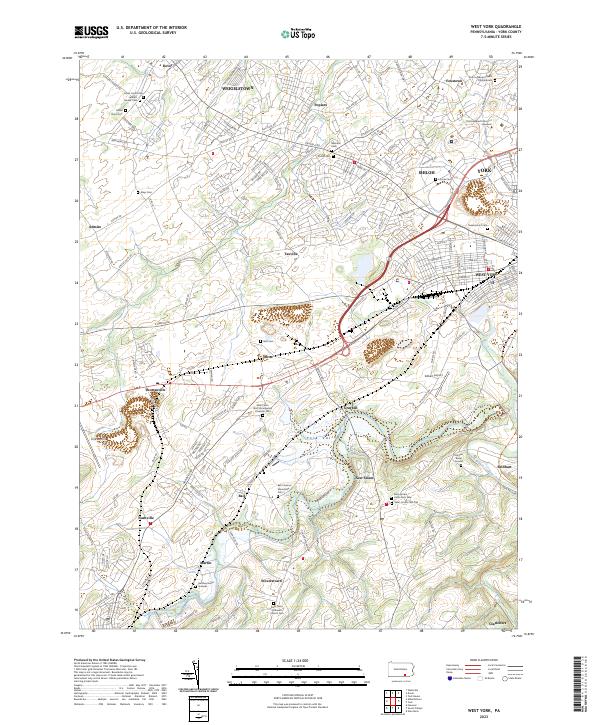USGS Topographic Map – West York
