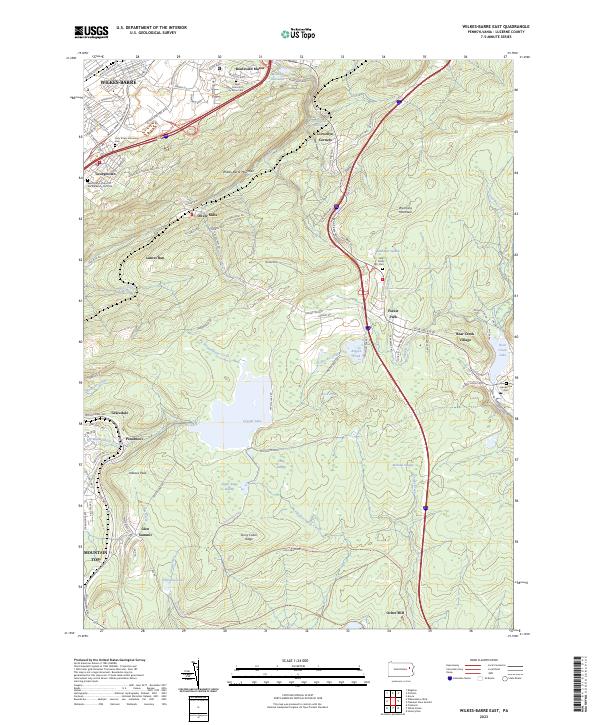 USGS Topographic Map – Wilkes-Barre East