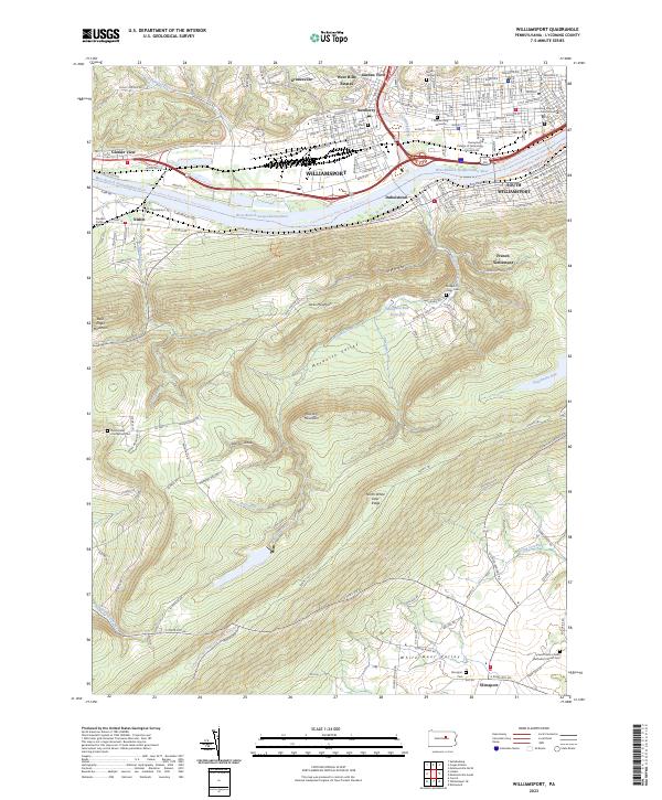 USGS Topographic Map – Williamsport