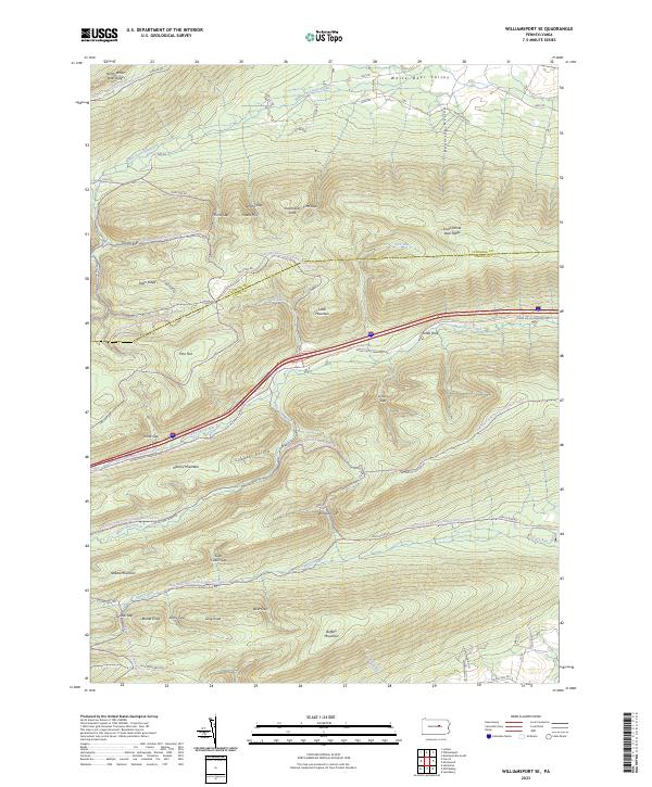 USGS Topographic Map – Williamsport SE