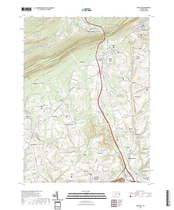 USGS Topographic Map – Wind Gap
