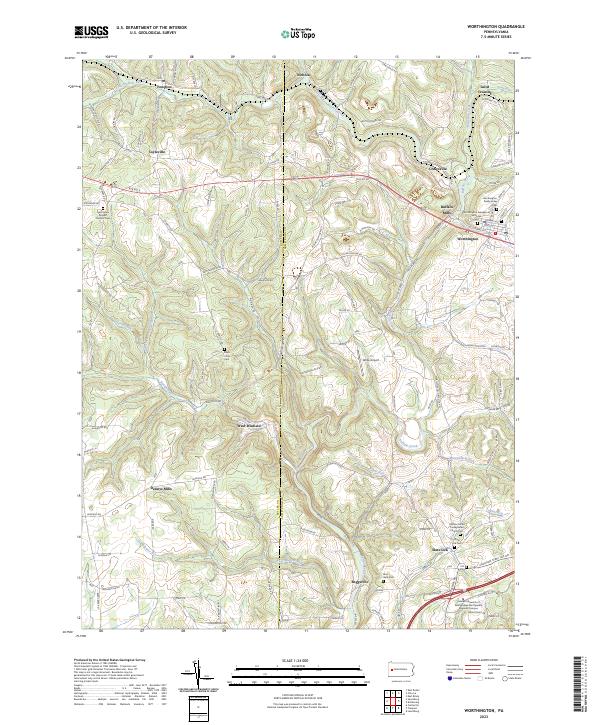 USGS Topographic Map – Worthington