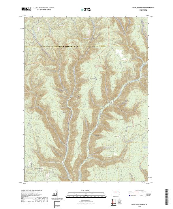 USGS Topographic Map – Young Womans Creek