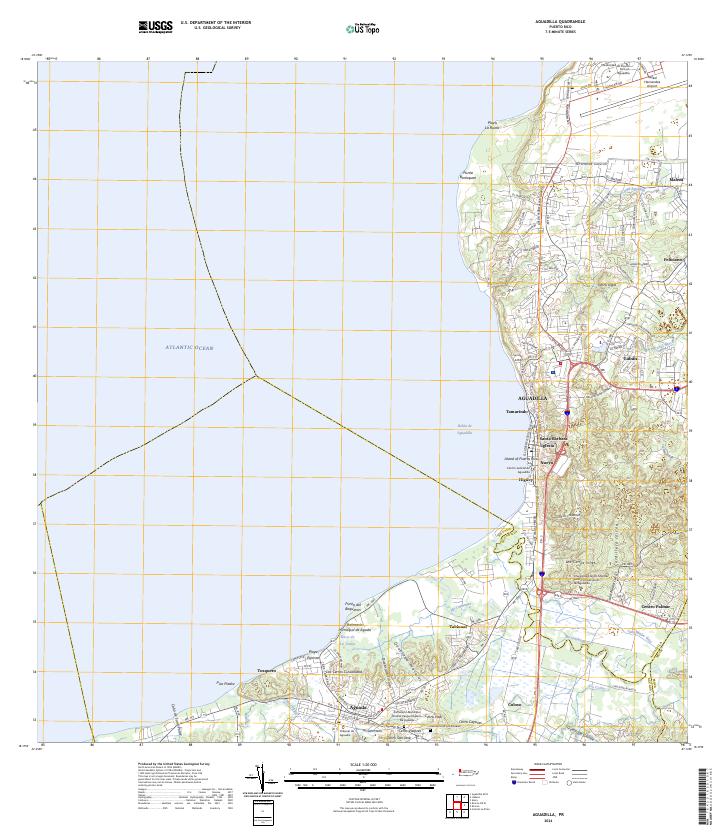 USGS Topographic Map – Aguadilla