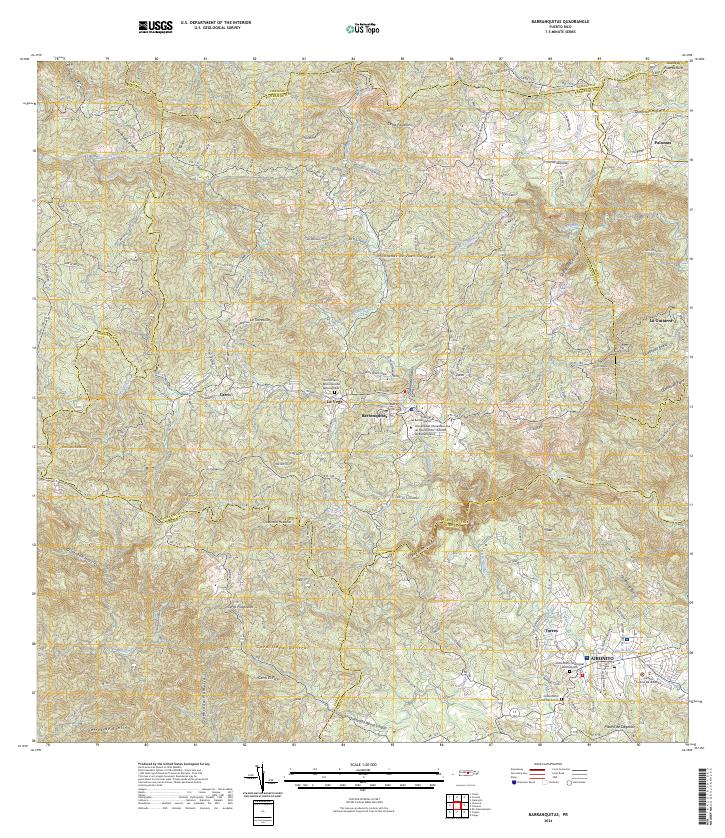 USGS Topographic Map – Barranquitas