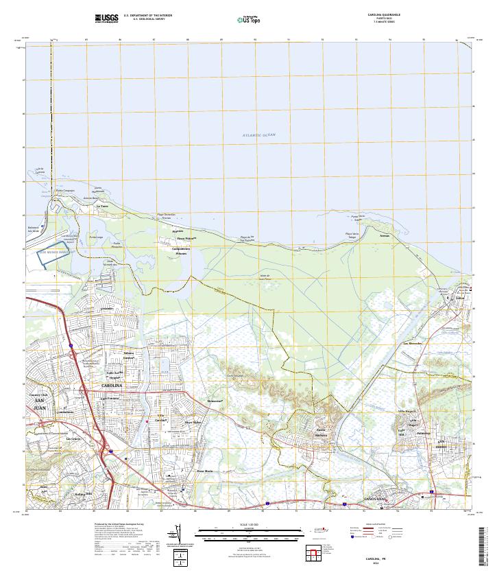 USGS Topographic Map – Carolina