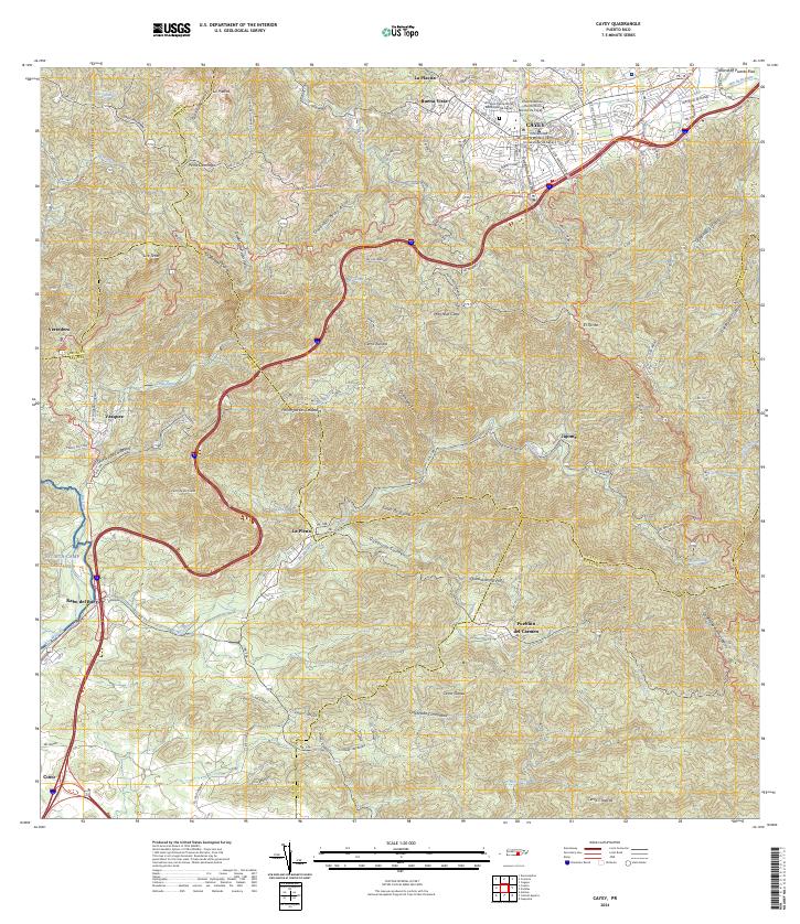 USGS Topographic Map – Cayey