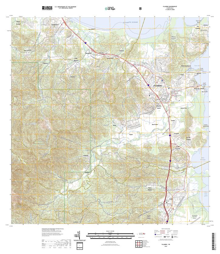 USGS Topographic Map – Fajardo
