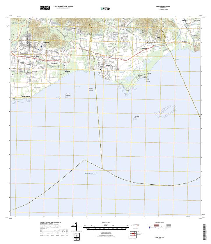 USGS Topographic Map – Guayama