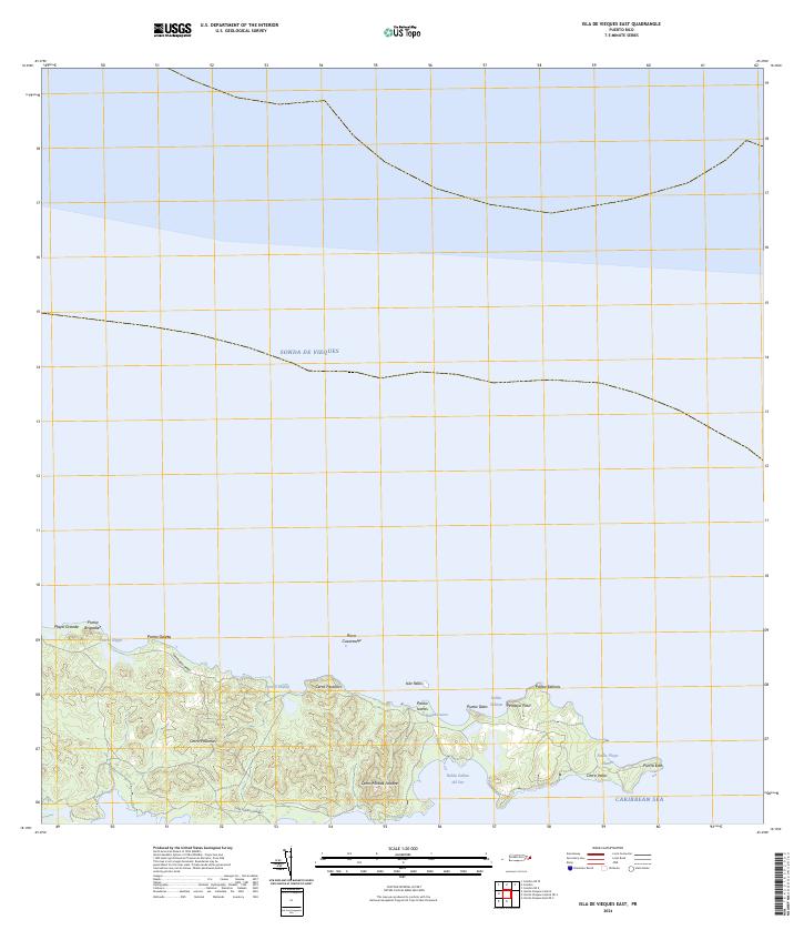 USGS Topographic Map – Isla De Vieques East