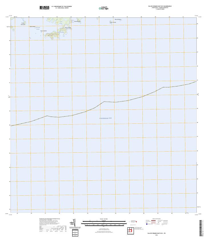 USGS Topographic Map – Isla De Vieques East OE S