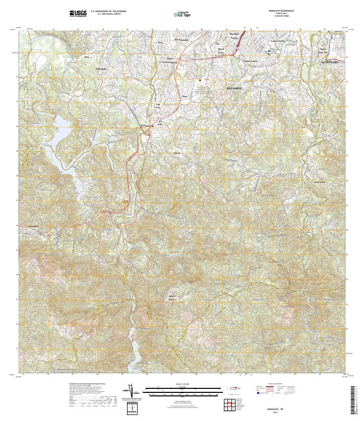 USGS Topographic Map – Naranjito
