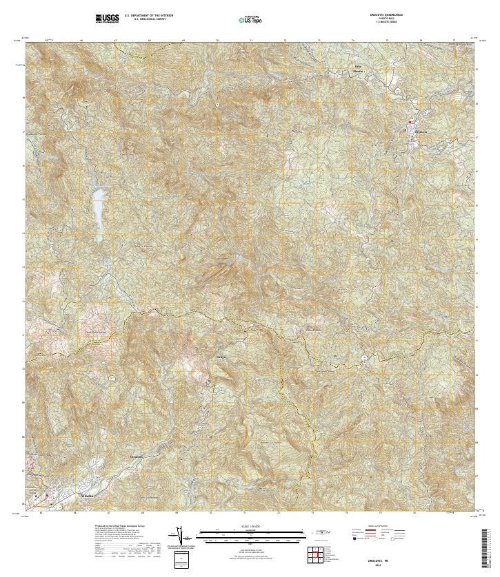 USGS Topographic Map – Orocovis