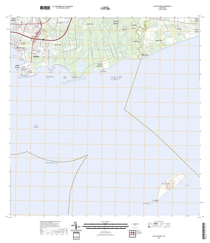USGS Topographic Map – Playa De Ponce