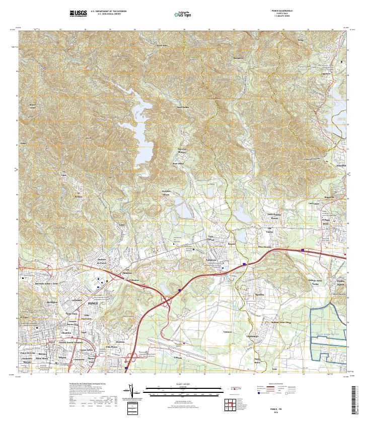 USGS Topographic Map – Ponce