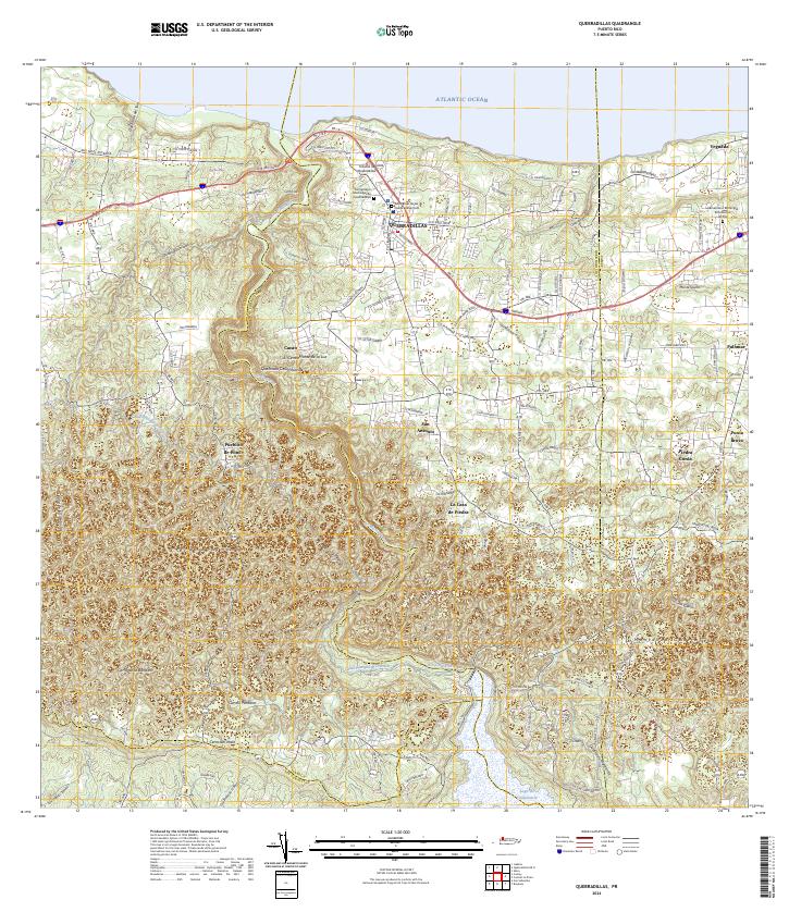 USGS Topographic Map – Quebradillas