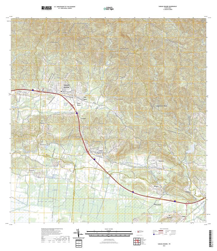 USGS Topographic Map – Sabana Grande