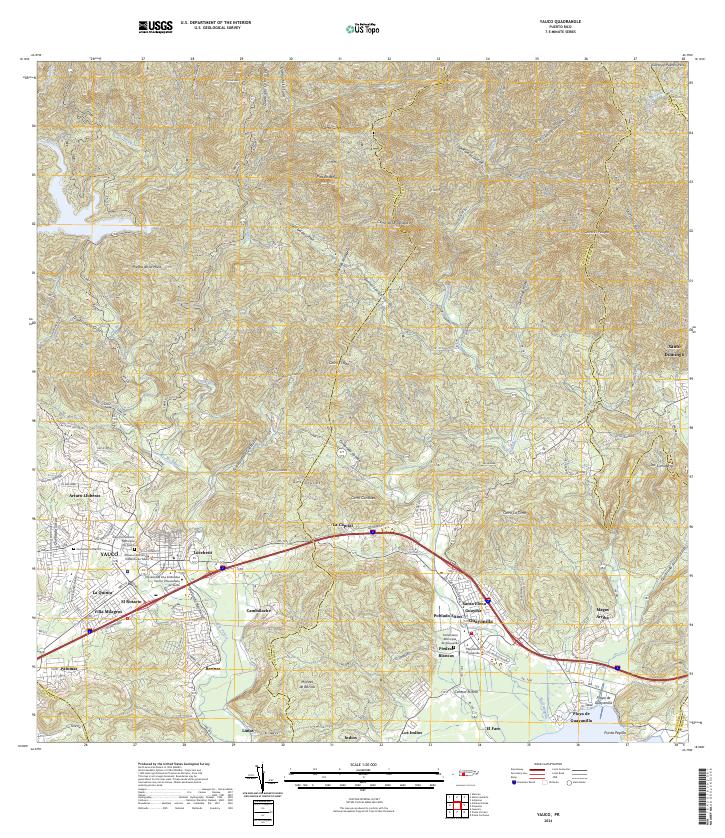 USGS Topographic Map – Yauco