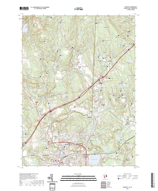 USGS Topographic Map – Ashaway