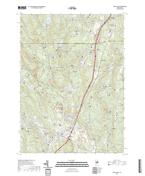 USGS Topographic Map – Hope Valley