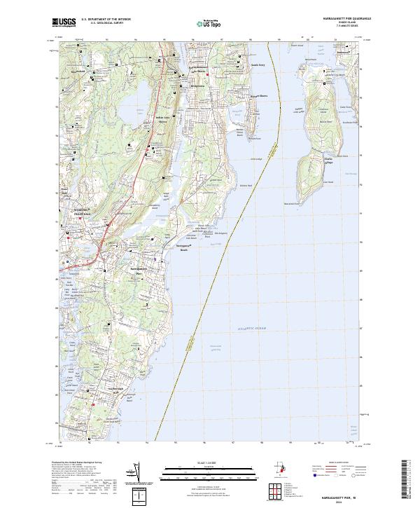 USGS Topographic Map – Narragansett Pier