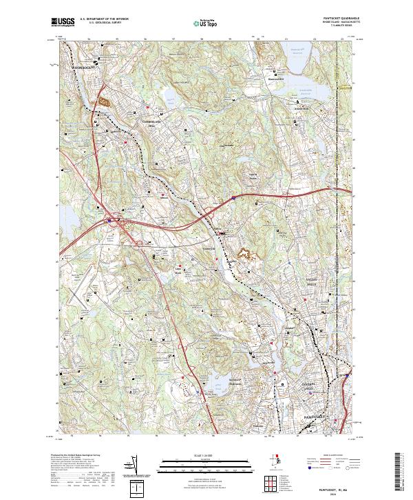 USGS Topographic Map – Pawtucket