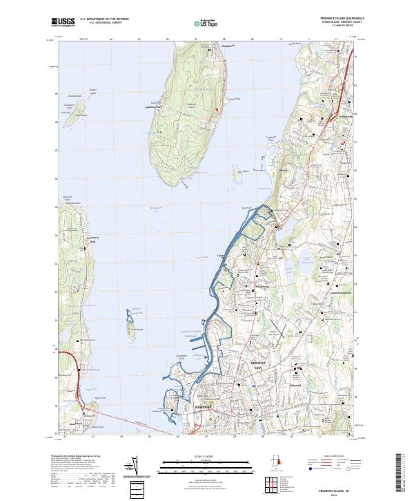 USGS Topographic Map – Prudence Island