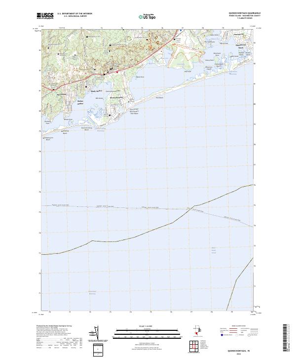 USGS Topographic Map – Quonochontaug
