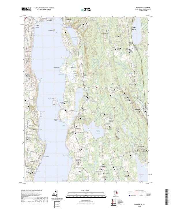 USGS Topographic Map – Tiverton