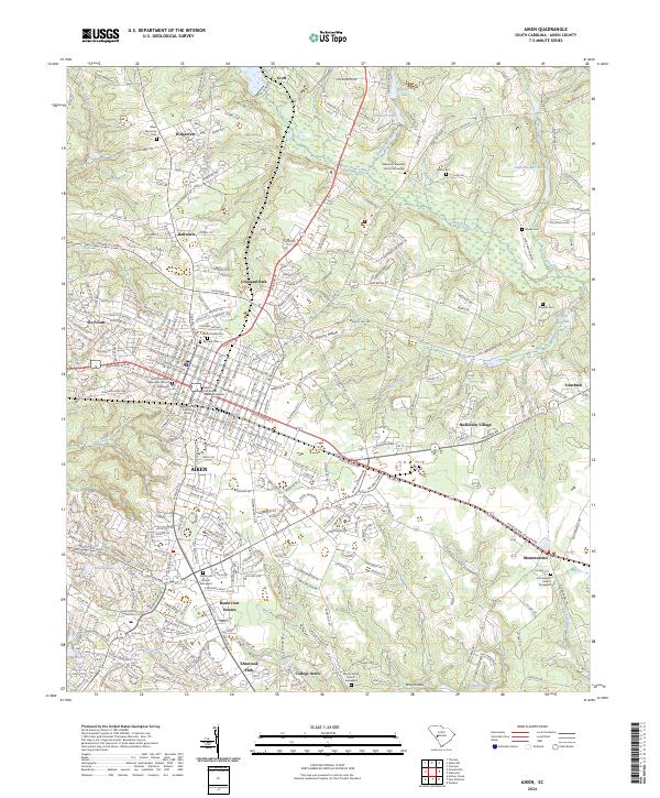 USGS Topographic Map – Aiken