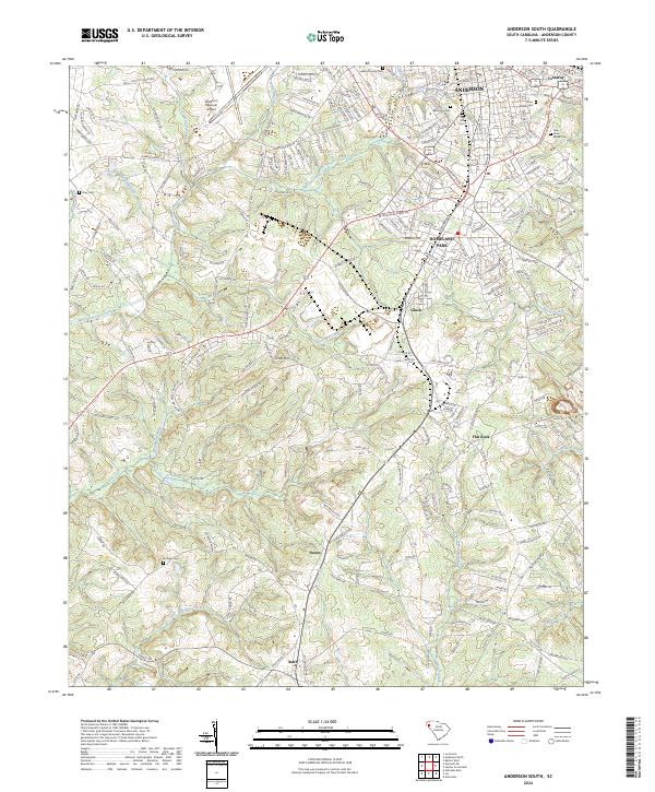 USGS Topographic Map – Anderson South