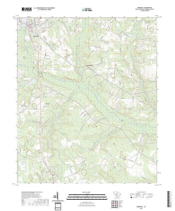 USGS Topographic Map – Barnwell