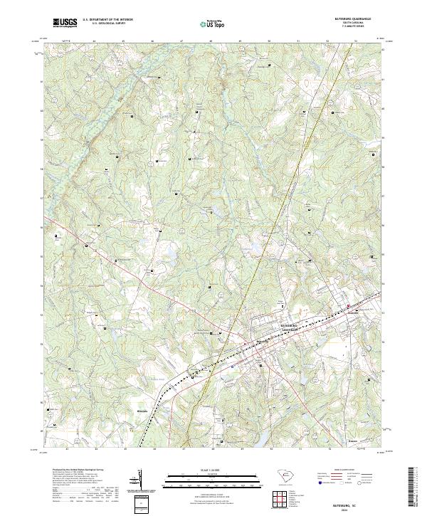 USGS Topographic Map – Batesburg