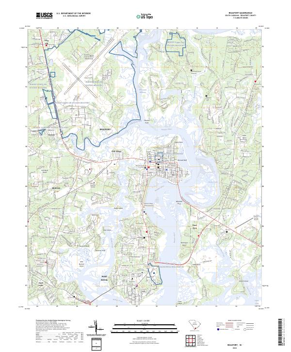 USGS Topographic Map – Beaufort