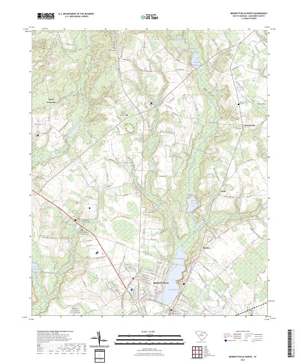 USGS Topographic Map – Bennettsville North