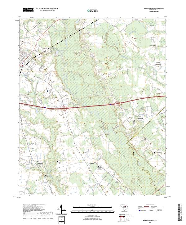 USGS Topographic Map – Bishopville East