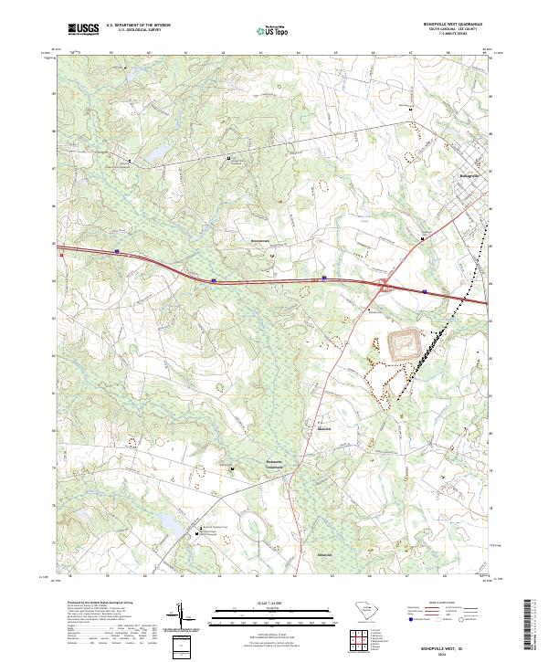 USGS Topographic Map – Bishopville West