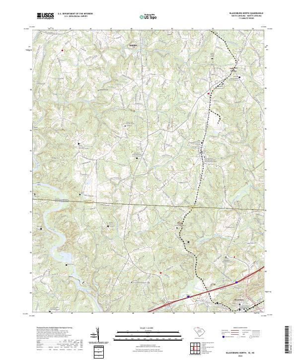 USGS Topographic Map – Blacksburg North