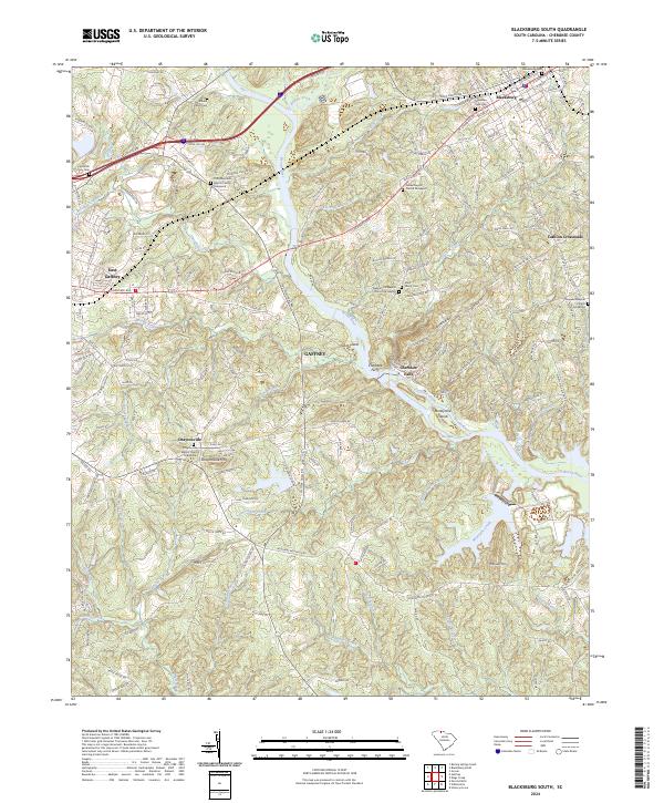 USGS Topographic Map – Blacksburg South