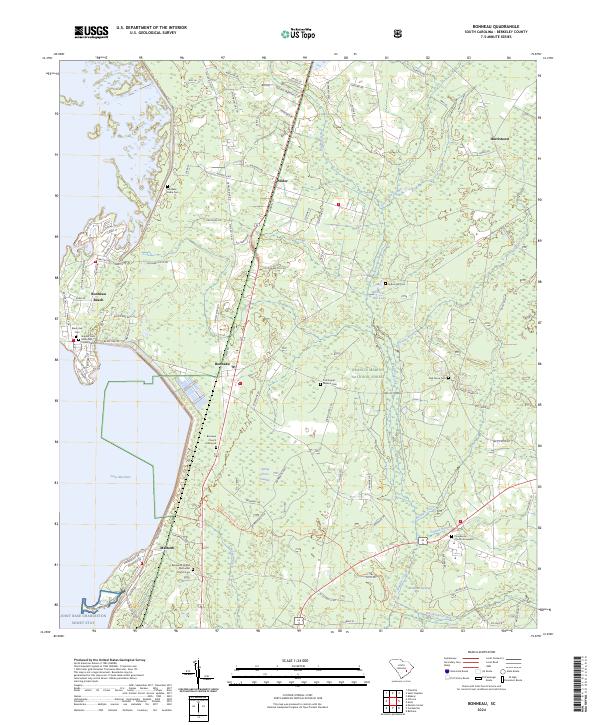 USGS Topographic Map – Bonneau