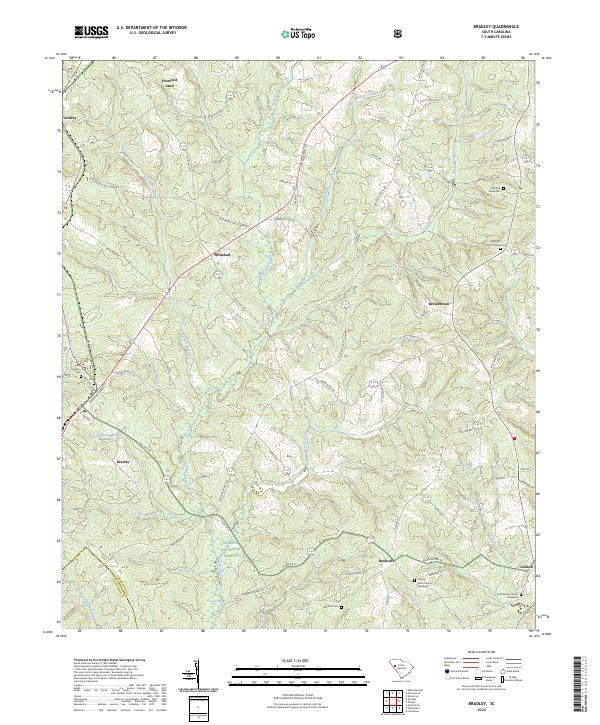 USGS Topographic Map – Bradley