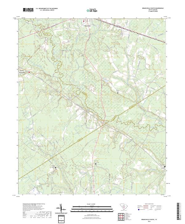 USGS Topographic Map – Branchville South